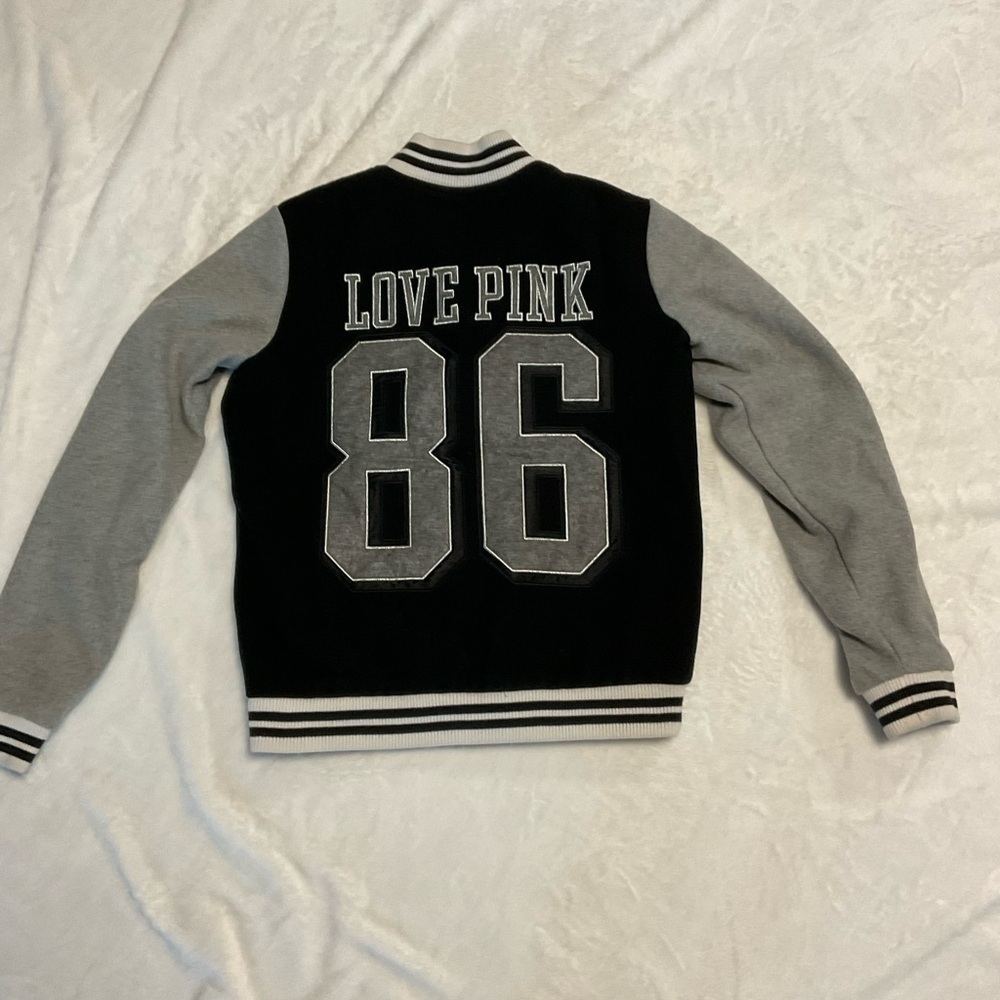 Rare PINK Vintage Victorias Secret Varsity Bomber Jacket